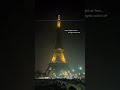 Eiffel tower illuminated a midnight spectacle in paris