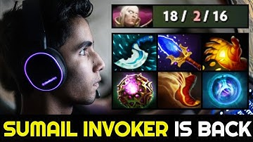 SUMAIL Invoker is back — Godlike with Exort Build 7.27 Dota 2