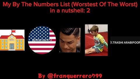 My by the numbers list (worstest of the worst edition in a nutshell: 2