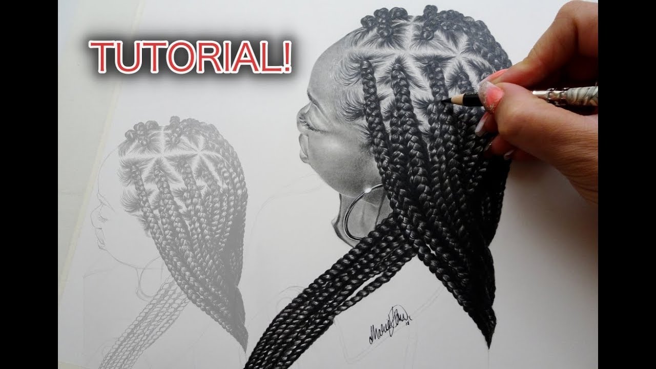 Realistic Drawings Of Braids