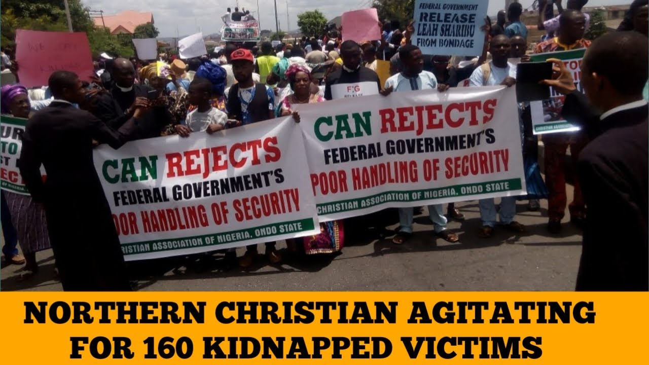 Northern Christian Begin Protest  As Bandits Kidnapped 160 Worshipers In Kaduna