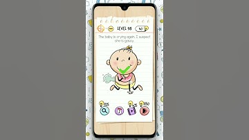 BrainTest Level 98(The baby is crying again I suspect she is gassy)walkthrough solution by #iQgaming