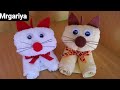 how to make a kitty towel art | how to make a cat out of a towel | towel folding cat | towel art 🐈