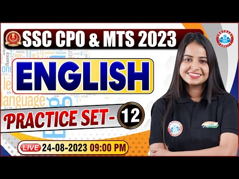 SSC CPO 2023, CPO English Practice Set 12, SSC MTS & CPO Class | SSC MTS English Class By Kiran Mam