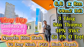 Khu Hiếm Nhà Giáp Quận 1 Nguyễn Hữu Cảnh 50m2 Đất Ngang 6,6m 3 Tầng Sân Thượng Chỉ 6,x Tỏi