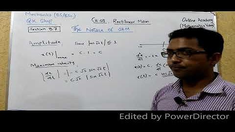 Mechanics by Q.K Ghori | Chapter 8 | Articles Section  8.6 | Nature of SHM
