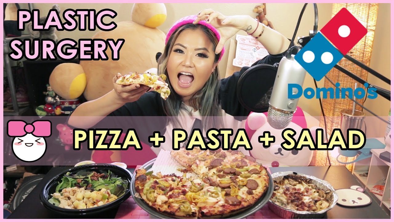 Domino S Pizza Chicken Carbonara Pasta Mukbang Youtube