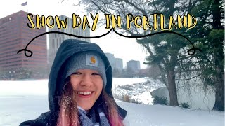 It Snowed In Portland!!! | Life In Portland Oregon Vlog | Kenzie Maund