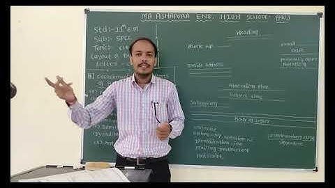 STD 11th EM SUB SPCC CH 4 LAYOUT OF BUSINESS LETTER PART 2 AMIT SIR