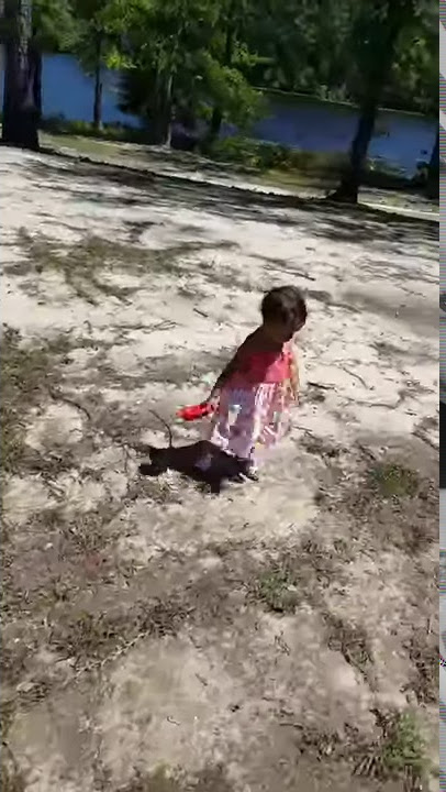 Alanah walking Zoey