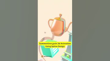 Summertime grain 3d Animation Using Spline Design || #animation #css #threejs  #splinedesign