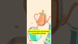Summertime grain 3d Animation Using Spline Design || animation css threejs  splinedesign