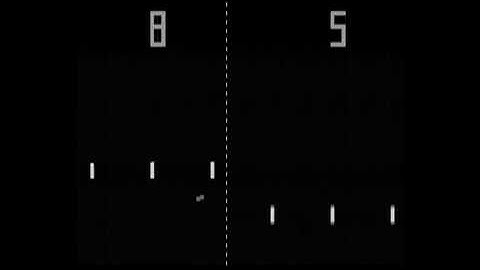 Original Atari Super Pong (1974) video arcade gameplay