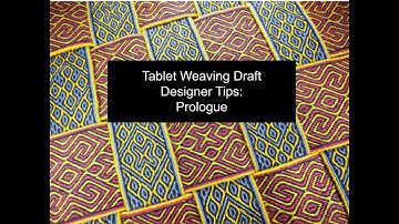 Tablet Weaving Draft Designer Tips: Prologue
