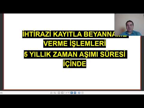 İhtirazi Kayıtla Beyanname Verme İşlemleri