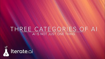 3 Categories of AI with Iterate.ai