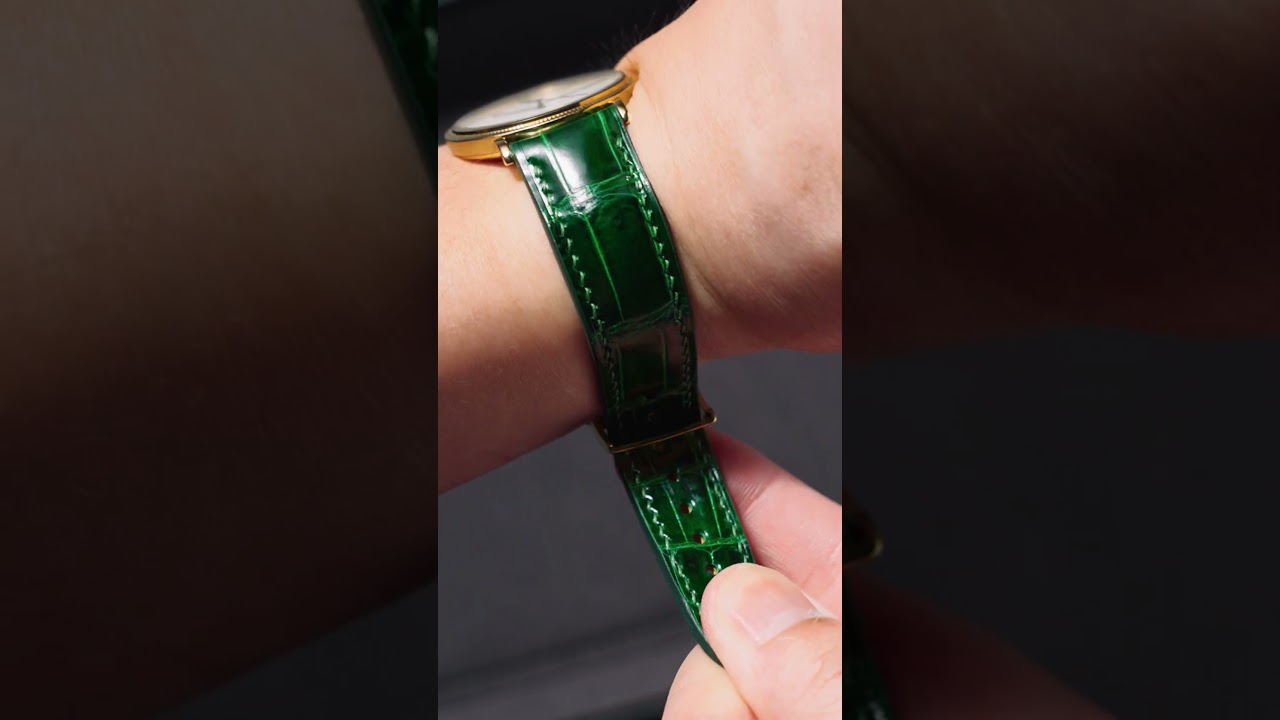 Glossy Emerald Crocodile Signature Strap - Delugs