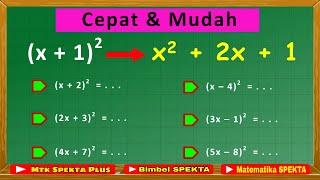 Cara Cepat Dan Mudah Pengkuadratan Bentuk Aljabar Suku 2