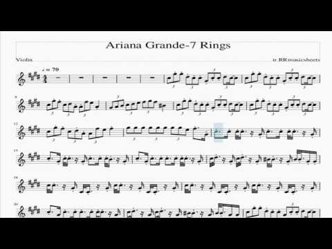 Ariana Grande 7 Rings Violin Sheet Music