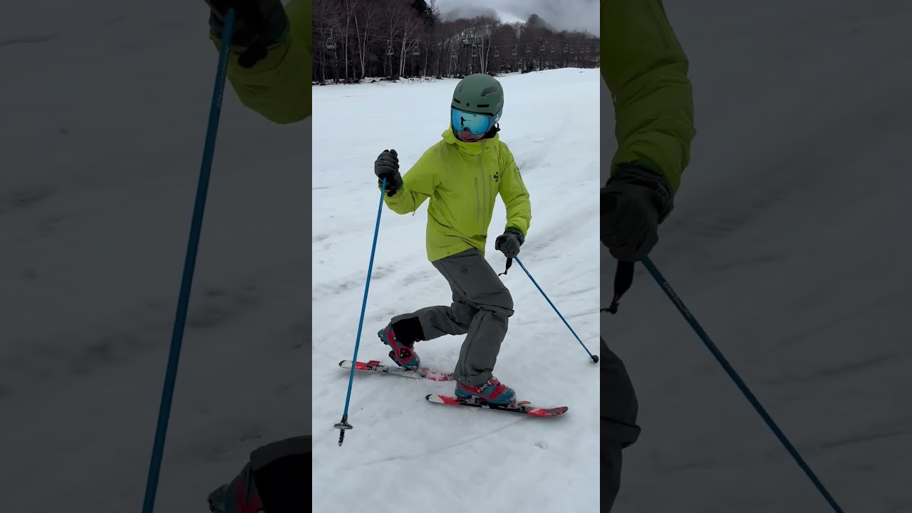 世界最小テレマークスキー the world's shortest telemark ski - YouTube