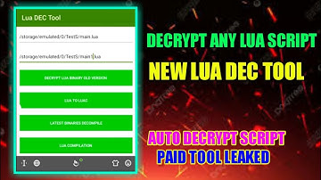 Decrypt Lua Script | Lua Dec Tool | How To Decrypt Lua Script | Lua Script Decrypt  Kase Kare |