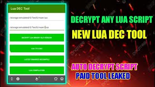 Decrypt Lua Script | Lua Dec Tool | How To Decrypt Lua Script | Lua Script Decrypt  Kase Kare | screenshot 4