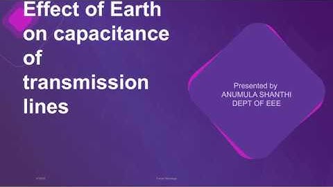 Effect of earth on capacitance of transimission lines