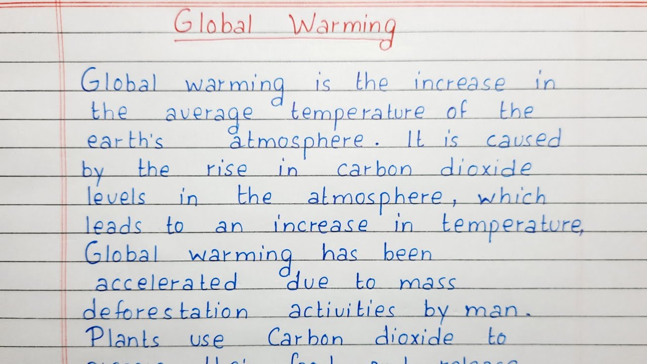 Ensayo cientifico sobre el calentamiento global