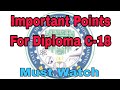 Important Points For C-18 Diploma Students || KVS TRICKS ||