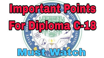 Important Points For C-18 Diploma Students || KVS TRICKS ||