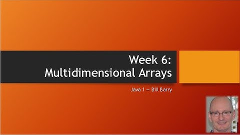 Java1-06 Multidimensional Arrays - Demo1 - Concept and Declaration