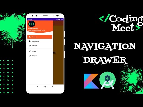 How to Implement Navigation Drawer in Android Studio Kotlin