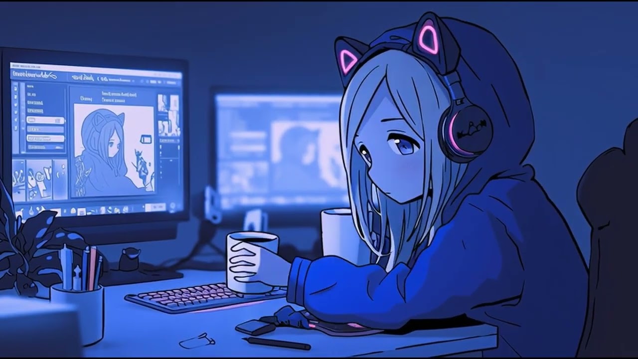 Glow in the Dark Study   2Hour Lo fi Hip Hop Mix Study,Relax,Chill