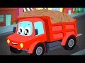 Dump Truck Is Working | Little Red Car Cartoons & Nursery Rhymes For Children - Super Kids Network