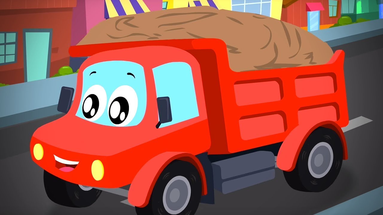 Dump Truck Is Working | Little Red Car Cartoons & Nursery Rhymes For  Children - Super Kids Network - YouTube