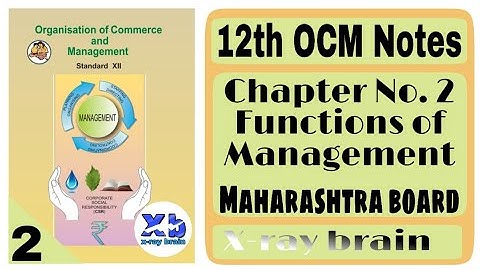 Functions of Management Exercise | 12th Commerce Maharashtra board | New Syllabus 2020-21