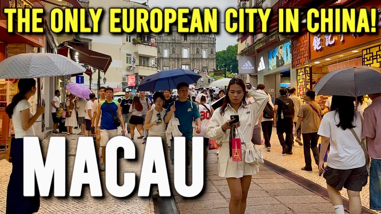MACAU CHINA DAY TRIP 2025 🇲🇴 Ferry Ride From Hong Kong + Walking Senado Square & Ruins of St. Paul’s