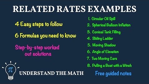 Related Rates in Calculus | 8 Classic Examples