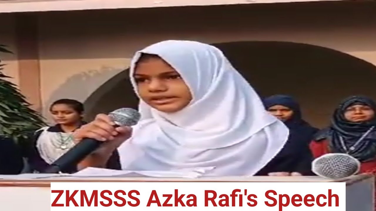 ZKMSSS Azka Rafi Class 9th a Genius student who delivered a short ...