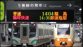 臨時快速 那須塩原行【発車メロディー】E653系を使用した救済臨時快速。