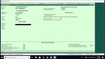 Tally Company Creation in Tamil