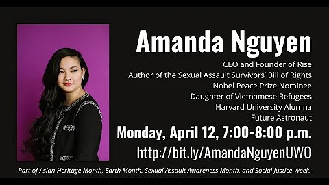 Amanda Nguyen, 2019 Nobel Peace Prize Nominee and the CEO and Founder of Rise