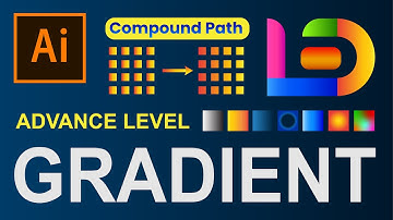 Advance Level Learn Gradient Tool & Compound Path in Illustrator
