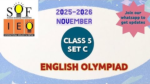 English Olympiad 2025 - 2026 IEO set C Class 5 November 26th #english #olympiad #ieo #class5 #2025 