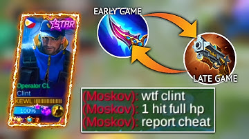 CLINT EARLY GAME BUILD VS LATE GAME BUILD!? FULL ONE SHOT BUILD HACK! - MLBB