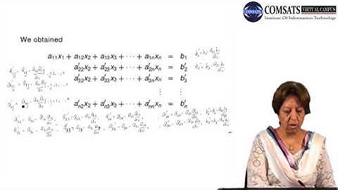 Gaussian Elimination used in Determination Numerical Computation in Hindi Urdu MTH375 LECTURE 11