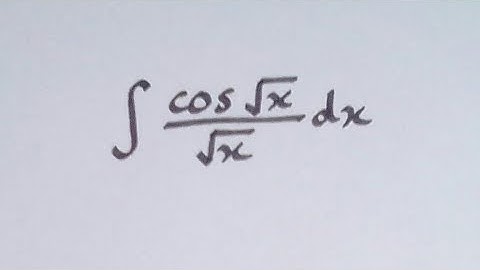 Integral of (cos√x)/√x | Integration of Trigonometric Functions