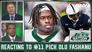 Connor Hughes, Willie Colon, Steve Gelbs react to Jets selecting Olu Fashanu with No. 11 pick | SNY