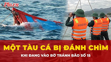 Tàu cá chìm khi vào bờ tránh bão số 15, ba ngư dân mất tích| Tin nhanh