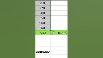 حساب النسبة المؤوية اوتوماتيكيا على برنامج اكسل